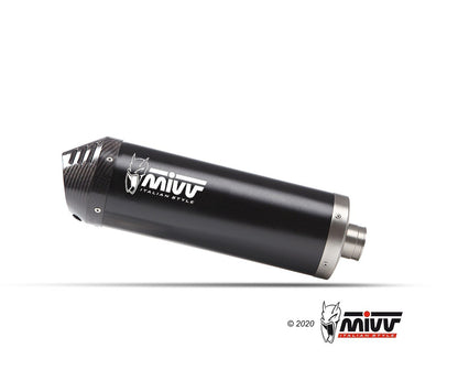 Escape homologado Mivv OVAL en Acero negro para SYM Adxtg 400 25-26