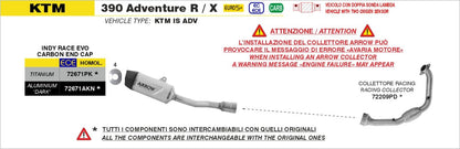Escape ARROW Indy Race homologado en titanio para KTM 390 ADVENTURE / SW 25-26 - vista 2