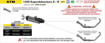 Escape ARROW Sonora homologado en nicromo negro para KTM 1390 SUPER ADVENTURE 25-26 - vista 2