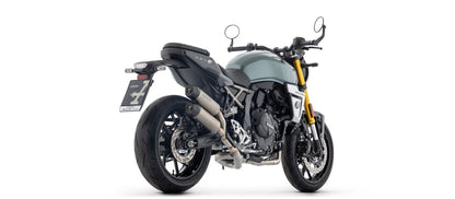 Escape completo ARROW Round-Sil homologado en titanio con colectores en acero inoxidable para SUZUKI GSX-8T 25-26 | GSX-8TT 25-26 - vista 4