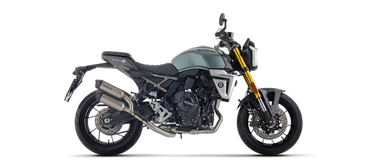Escape completo ARROW Round-Sil homologado en titanio con colectores en acero inoxidable para SUZUKI GSX-8T 25-26 | GSX-8TT 25-26 - vista 2