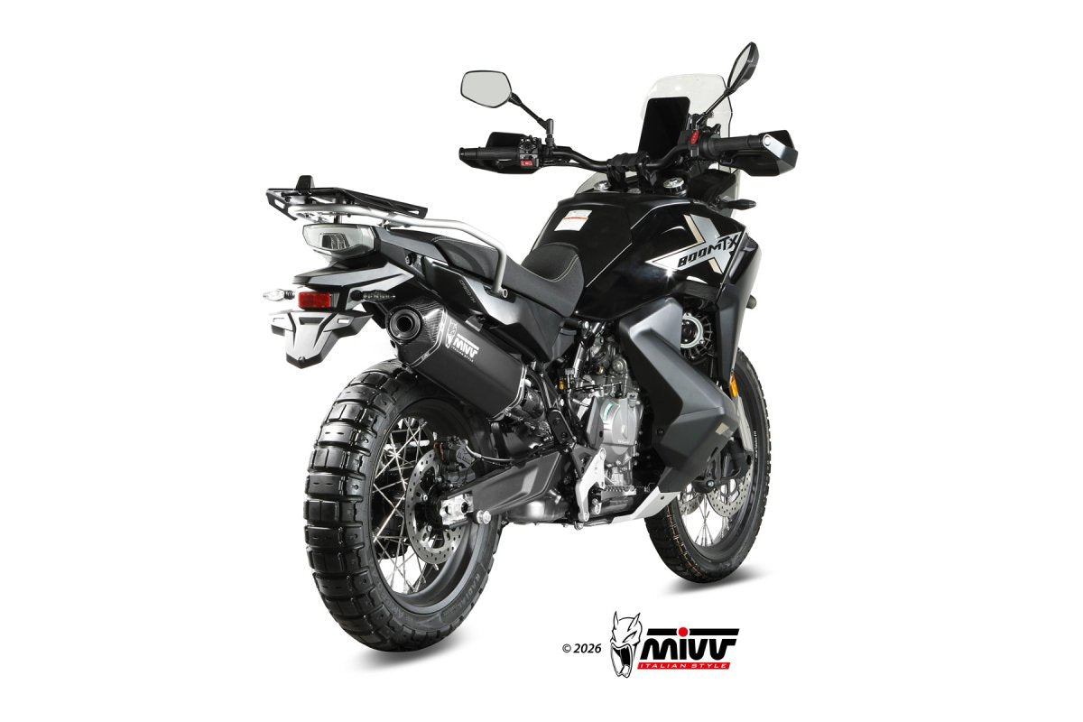 Escape homologado Mivv Speed Edge en Acero negro para CF Moto 800 MT X 25-26