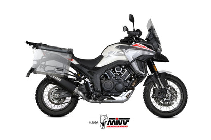 Escape homologado Mivv Speed Edge en Acero negro para Morbidelli T 1002 VX 25-26