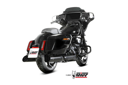 Escape homologado Mivv HR-1 en Acero negro para Harley Davidson CVO Road Glide ST / Street Glide / Ultra Limited / Ultra Limited Anniversary 24-26