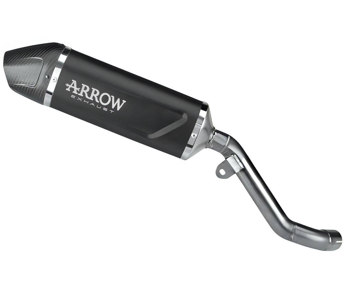 Escape ARROW Indy Race no homologado en aluminio negro para KAWASAKI KLE 500 2026 - vista 1