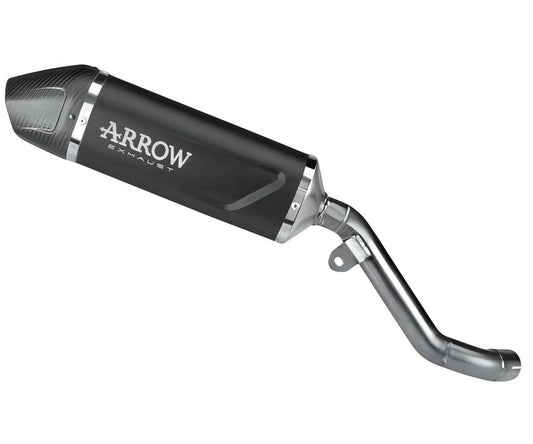 Escape ARROW Indy Race no homologado en aluminio negro para KAWASAKI KLE 500 2026 - vista 1