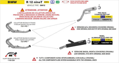 Escape ARROW PRO-Race homologado en titanio para BMW R 12 NINET 24-26 - vista 2