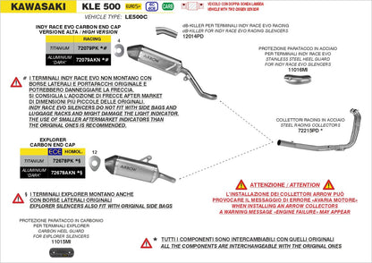 Escape ARROW Explorer homologado en titanio para KAWASAKI KLE 500 2026 - vista 2