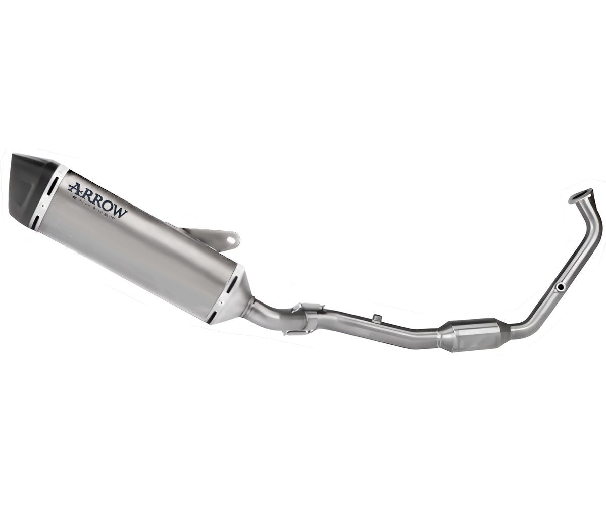 Escape completo ARROW ICON no homologado en titanio con colectores en acero inoxidable para YAMAHA YZF-R 125 25-26 | MT 125 25-26 - vista 1