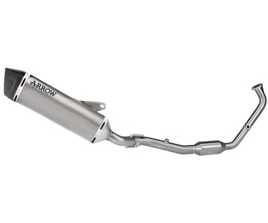 Escape completo ARROW ICON no homologado en titanio con colectores en acero inoxidable para YAMAHA YZF-R 125 25-26 | MT 125 25-26 - vista 1