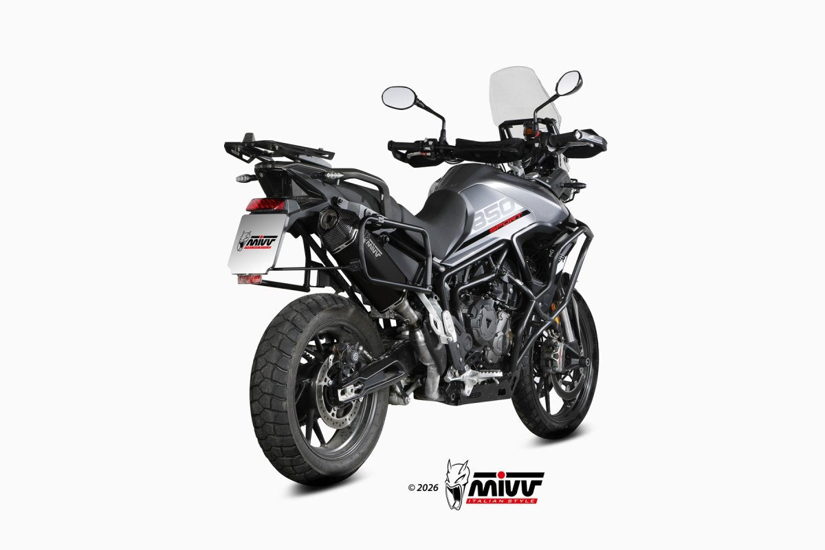 Escape homologado Mivv Speed Edge en Acero negro para Triumph Tiger 850 Sport 21-25