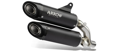 Escape ARROW Round-Sil homologado en titanio negro para DUCATI HYPERMOTARD 890 2026 - vista 1
