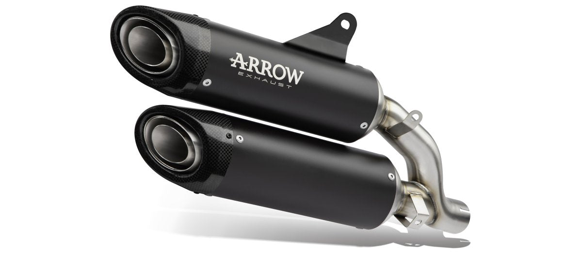 Escape ARROW Round-Sil no homologado en titanio negro para DUCATI HYPERMOTARD 890 2026 - vista 1
