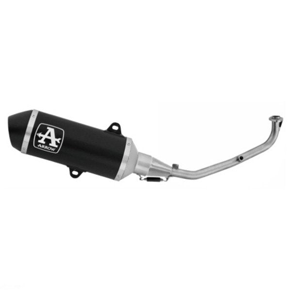 Escape completo ARROW Urban no homologado en aluminio negro con colectores en acero inoxidable  con punta en acero inoxidable Dark para YAMAHA NMAX 155 25-26 - vista 1