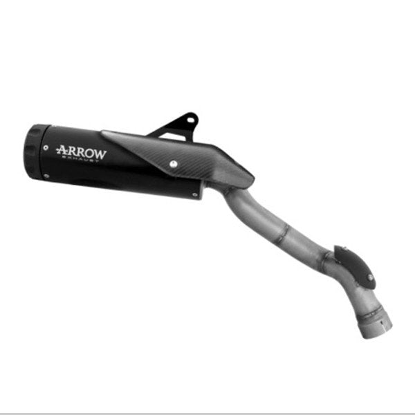 Escape ARROW Rebel homologado en aluminio negro con tapa en carbono para HONDA CL 500 25-26 - vista 1