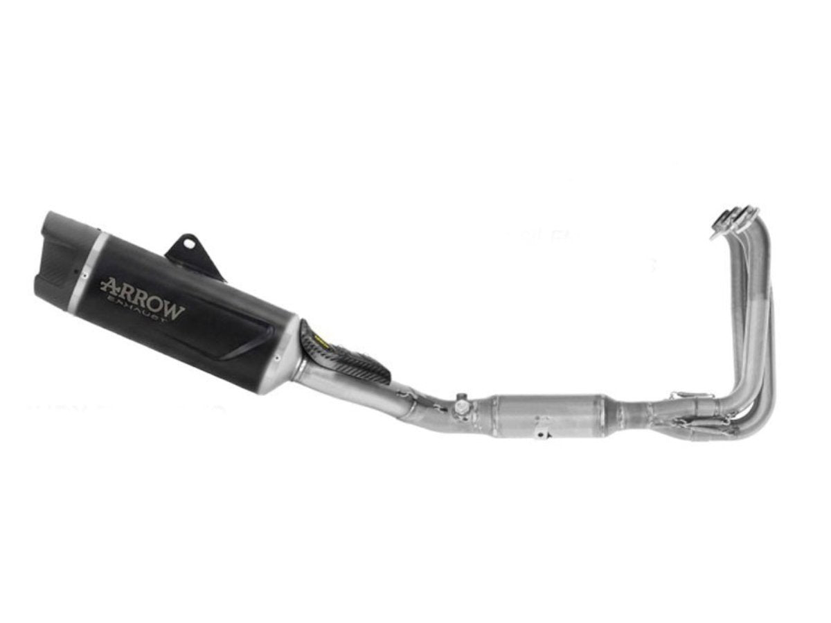Escape completo ARROW Indy Race no homologado en aluminio negro con colectores en acero inoxidable para CF MOTO 675 SR 25-26 | 675 NK 25-26 - vista 1