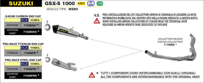 Colectores ARROW no homologados en acero inoxidable para SUZUKI GSX-S 1000 25-26 | GSX-S 1000 GT 25-26 | GSX-S 1000 GX 25-26 - vista 6