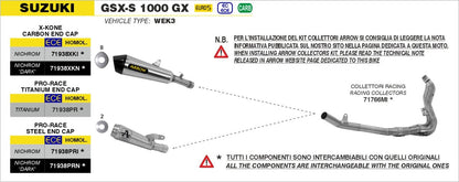 Colectores ARROW no homologados en acero inoxidable para SUZUKI GSX-S 1000 25-26 | GSX-S 1000 GT 25-26 | GSX-S 1000 GX 25-26 - vista 5