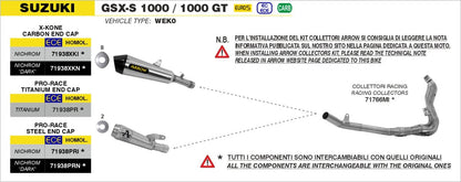 Colectores ARROW no homologados en acero inoxidable para SUZUKI GSX-S 1000 25-26 | GSX-S 1000 GT 25-26 | GSX-S 1000 GX 25-26 - vista 2
