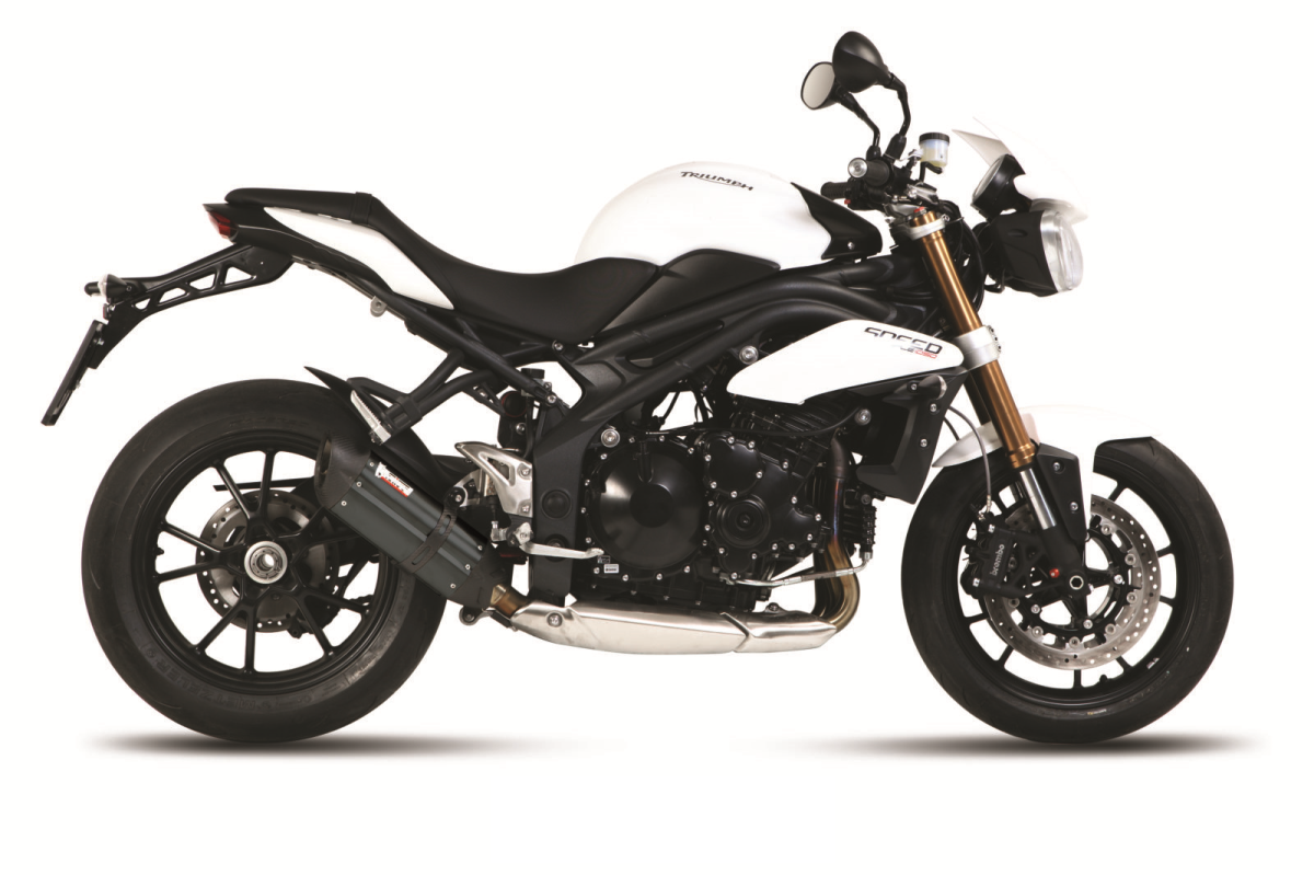Escape homologado Mivv Suono en Acero negro para Triumph Speed Triple 1050 / R / S / RS 11-15