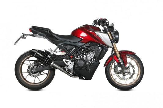 Escape completo homologado Storm GP en Acero negro posicion alta para HONDA CB 125 R NEO SPORTS CAFÉ 21-24