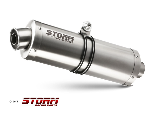 Storm OVAL Exhaust Approved HONDA XL 750 TRANSALP (2023-2024) Stainless Steel 