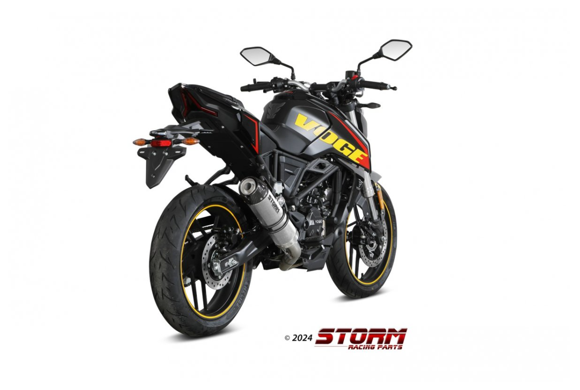 Escape Completo Homologado Storm GP VOGE 125 R (2023-2024) Acero inox. posicion alta