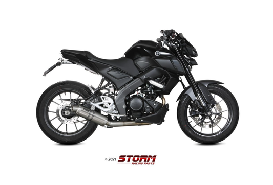 Escape completo homologado Storm GP en acero inox. para YAMAHA MT 125 20-24 | YZF-R 125 19-24