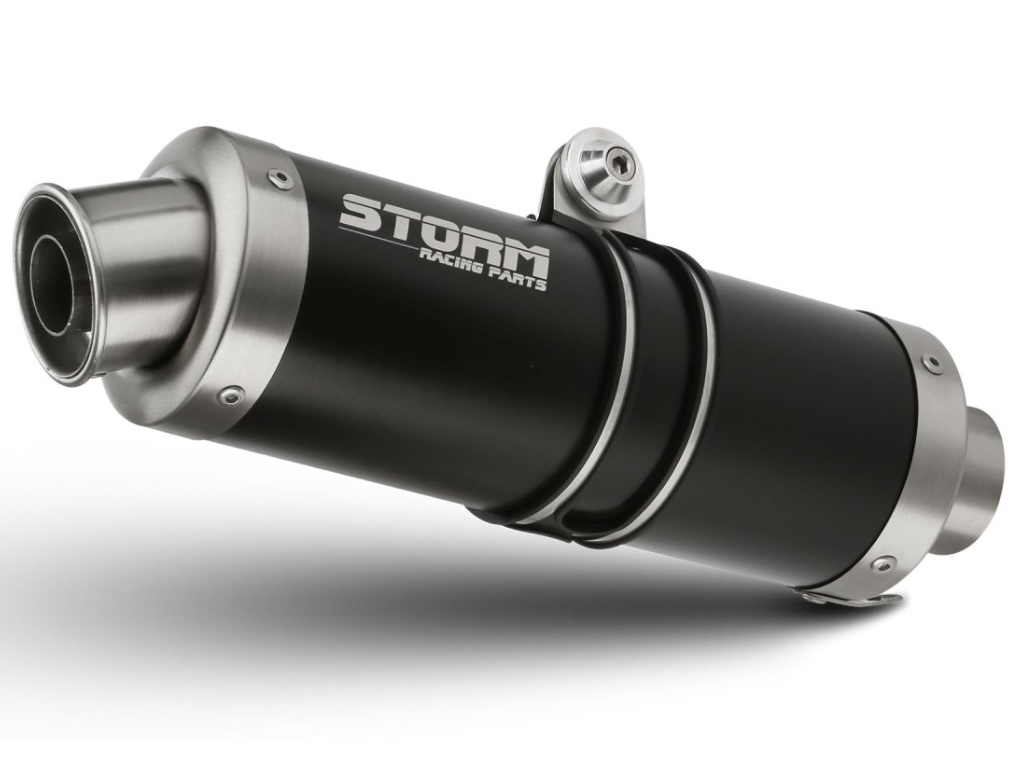Escape completo homologado Storm GP en acero negro para YAMAHA MT 125 20-24 | YZF-R 125 19-24