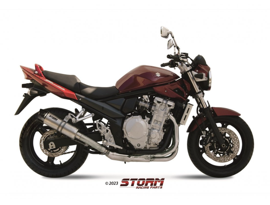 Escape homologado Storm GP en Acero inox. posicion estandar para SUZUKI GSX 650 F 08-15