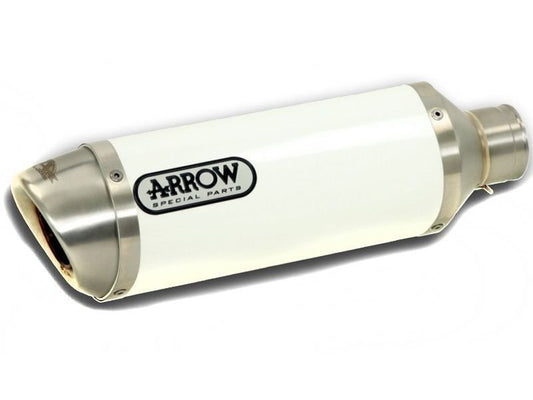 Escape Arrow Street Thunder homologado en aluminio blanco para YAMAHA MT 07 14-19 | TRACER 7 / 700 / GT 16-21 | MT 07 TRACER 16-21