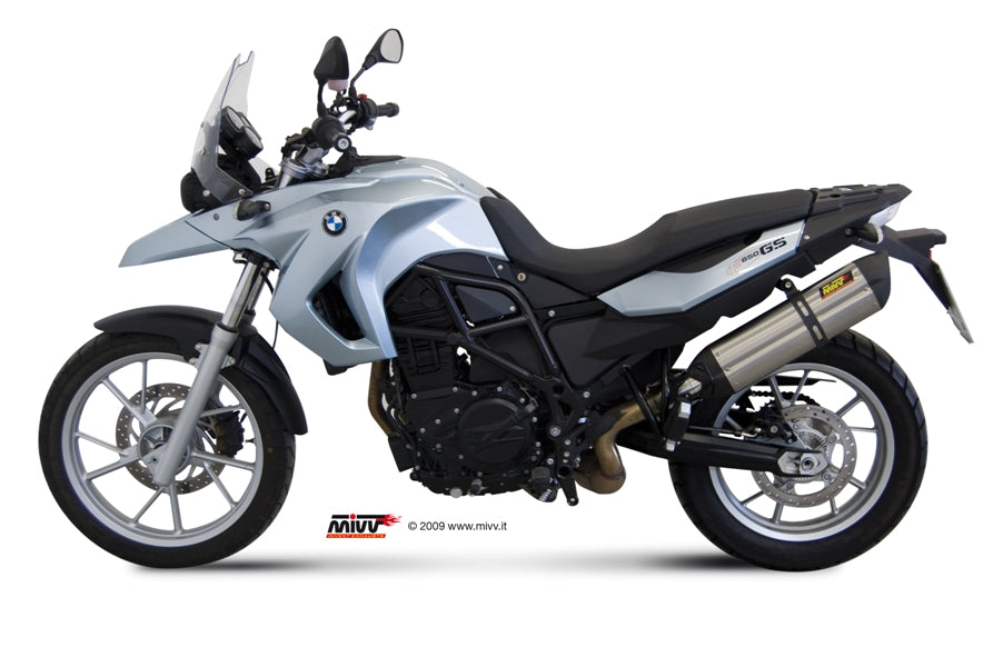 Escape homologado Mivv Suono en Acero negro para BMW F 650 GS 08-12 | F 800 GS 08-17 | F 650 GS Dakar 08-12 | F 800 GS Adventure 08-17