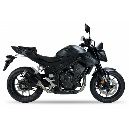 Escape IXIL RC3B homologado en acero negro para HONDA CBR 500 R 2024 | NX 500 2024 | CB 500 F 2024