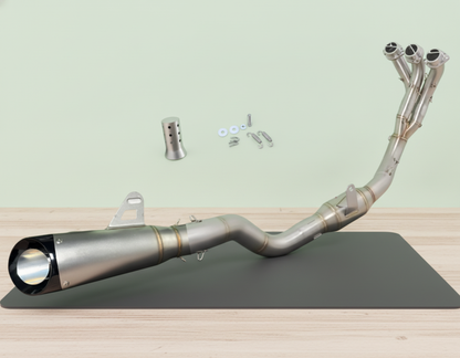 Línea Completa Artesanal Yamaha Tracer 9 (2021-2026) Acero Inoxidable Compatible con Caballete