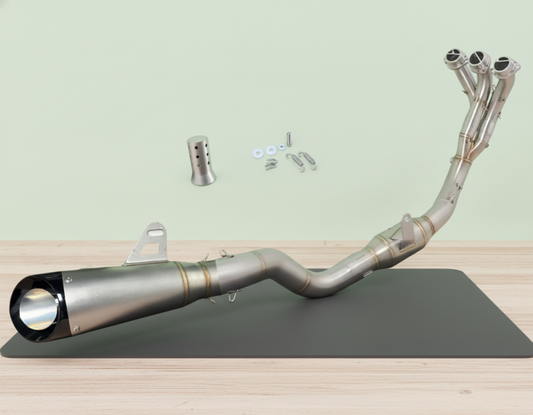 Línea Completa Artesanal Yamaha Tracer 9 (2021-2026) Acero Inoxidable Compatible con Caballete
