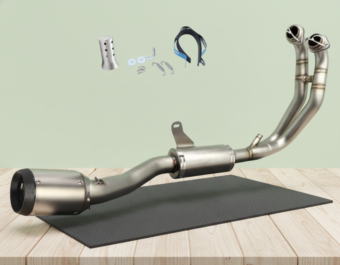 Línea Completa Artesanal Aprilia RS457/ TUONO 457 (2024-2026) Acero Inoxidable