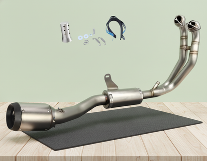 Línea Completa Artesanal Aprilia RS457/ TUONO 457 (2024-2026) Acero Inoxidable