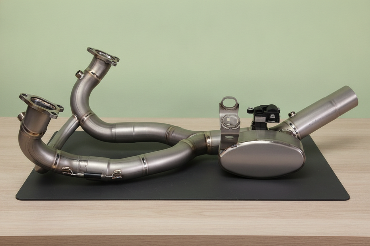 Colectores BMW R 1300 GS Artesanales Titanio con Válvula Eléctrica (2024-2026)