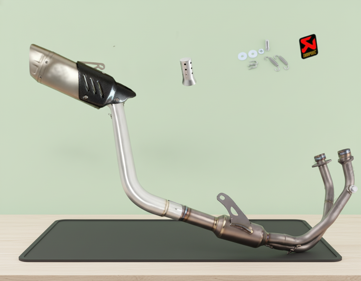 Complete Handmade Exhaust System Voge 525 DSX (2025-2026) Titanium and Stainless Steel
