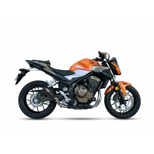 Escape IXIL RB homologado en acero negro para HONDA CB 500 F 13-15 | CBR 500 R 13-15 | CB 500 X 13-16