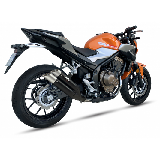 Escape IXIL L3XB homologado en acero negro para HONDA CB 500 F 19-24 | CBR 500 R 19-23 | CB 500 X 19-24
