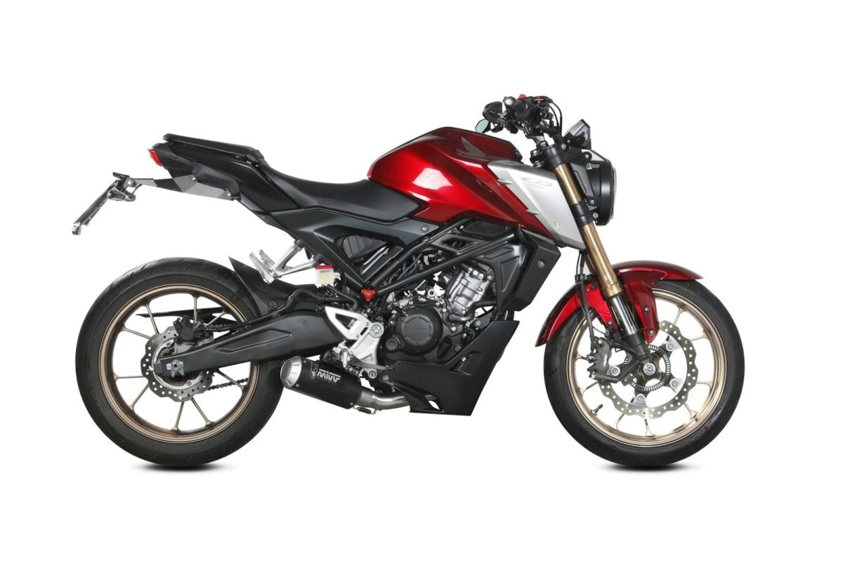 Escape completo Mivv MK3 não homologado em aço preto para HONDA CB 125 R NEO SPORTS CAFÉ 21-24 