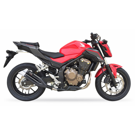 Escape IXIL L3XB homologado en acero negro para HONDA CB 500 F 16-18 | CBR 500 R 16-18 | CB 500 X 17-18