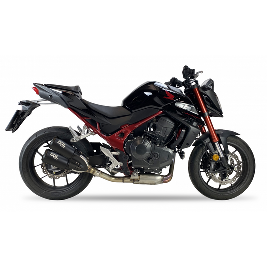 Escapes IXIL 2RB homologado en acero negro para HONDA CB 750 HORNET 2025