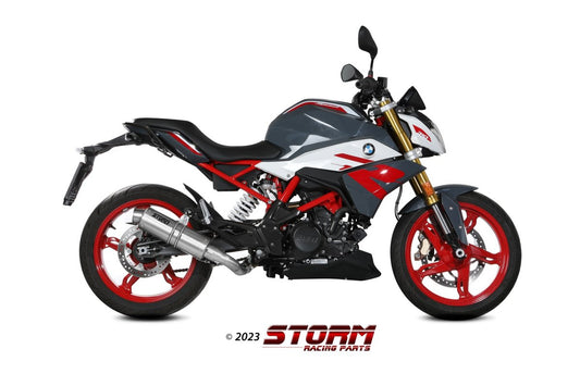 Escape completo homologado Storm GP en Acero inox. posicion estandar para BMW G 310 R 18-24