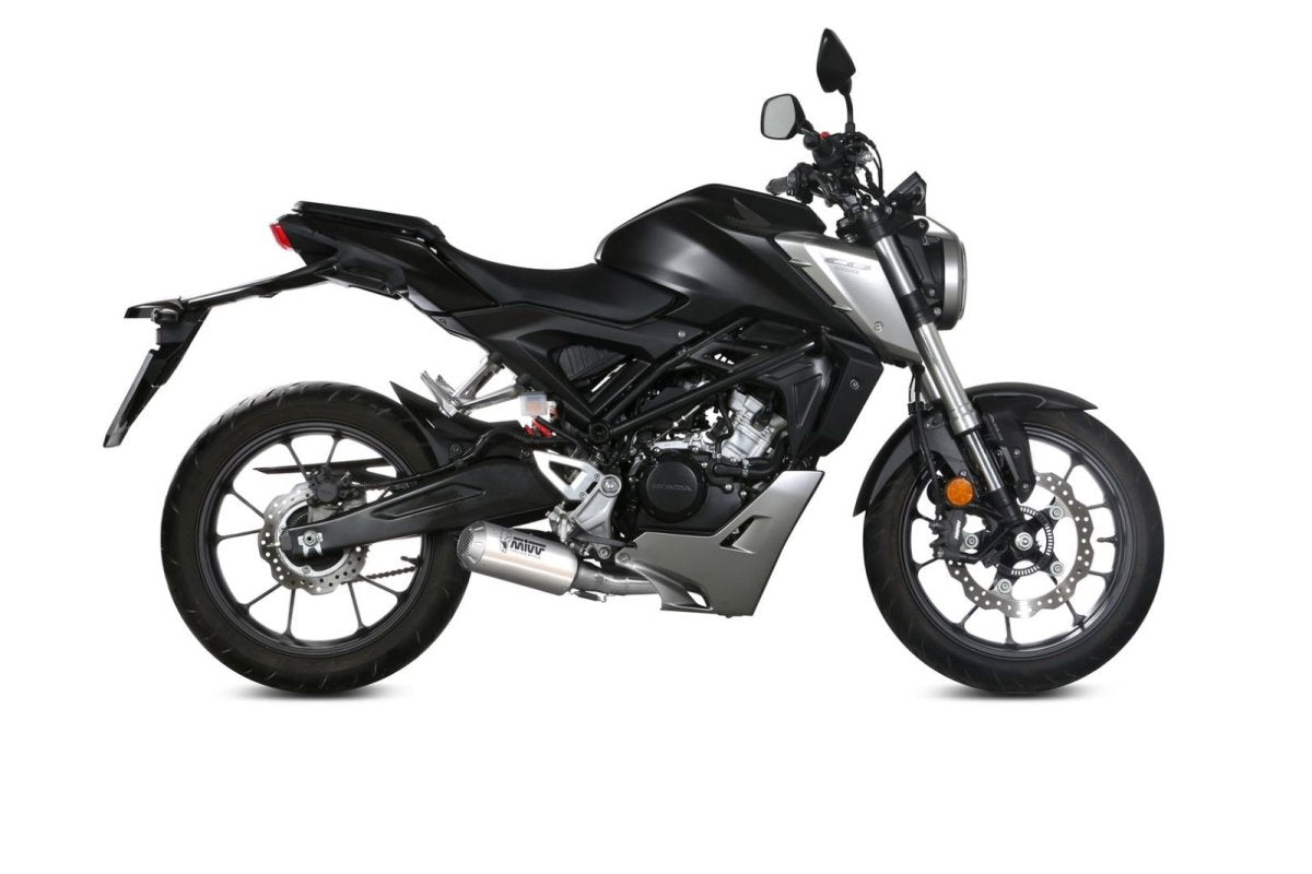 Escape completo Mivv MK3 não homologado em aço inoxidável para HONDA CB 125 R NEO SPORTS CAFÉ 18-20