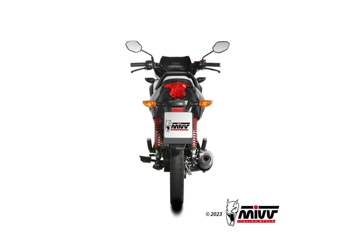 Escape completo homologado Mivv GP en Acero negro para HONDA CB 125 F 21-24
