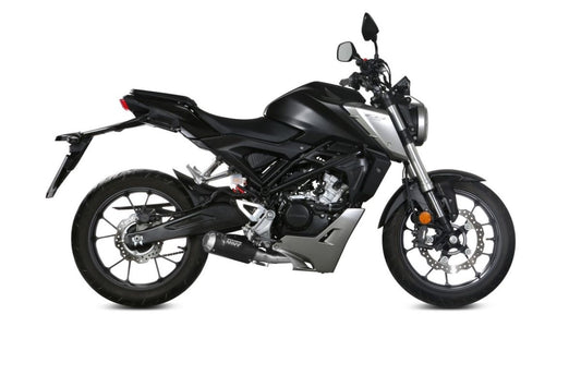 Non-homologated Mivv MK3 full exhaust in black steel for HONDA CB 125 R NEO SPORTS CAFÉ 18-20 
