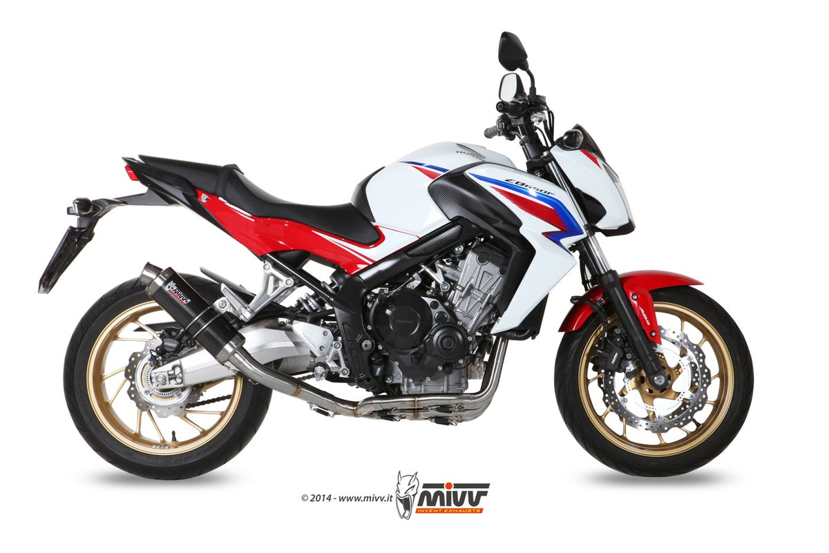 Escape completo homologado Mivv GP en Acero negro para Honda CB 650 / F 14-18