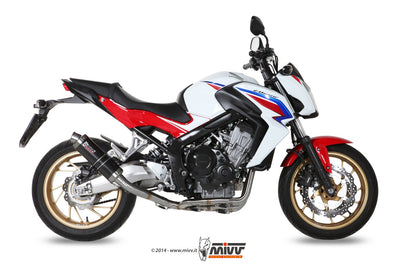 Escape completo homologado Mivv GP en Acero negro para Honda CB 650 / F 14-18